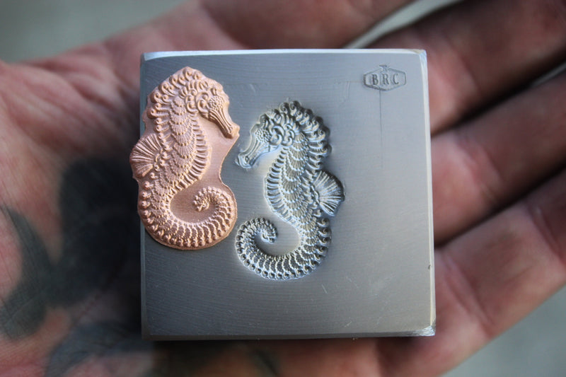 Decorative Seahorse Impression Die