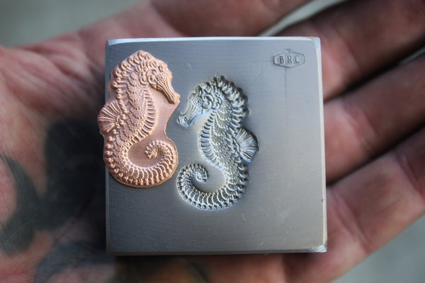 Decorative Seahorse Impression Die