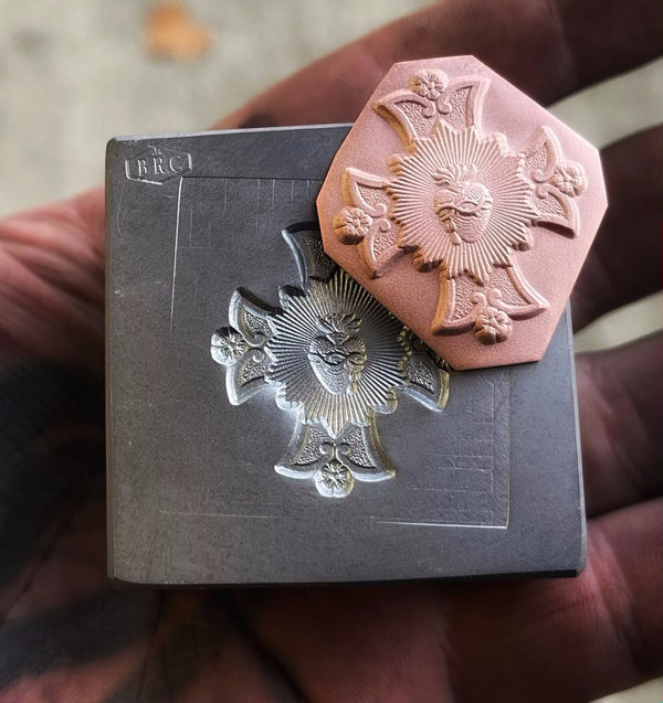 Sacred Heart Cross Impression Die